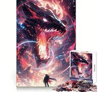 Danger of Dragons Anime 1000 Piece Jigsaws for Teenagers Puzzle Creative Play Fine Thick Real Challenge (38x26cm)
