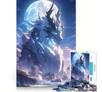 Danger of Dragons Anime Puzzles for Adults 1000 Pieces Decompress Game Clear Hue Playful Challenge Evening Game (38x26cm)