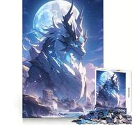 Danger of Dragons Anime Puzzles for Adults 1000 Pieces Decompress Game Clear Hue Playful Challenge Evening Game (38x26cm)