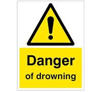 Danger of drowning (semi rigid pvc safety sign)