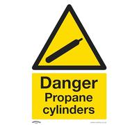 Sealey SS62V1 Warning Safety Sign - Danger Propane Cylinders - Self-Adhesive Vinyl