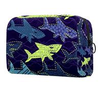 Danger Shark on The Deepsea Cosmetic Bag for Women, Travel Toiletries Bags Large Makeup Handy Pouch Organiser Bag with Zipper