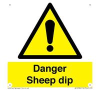 Danger Sheep dip Sign - 100x100mm - S10