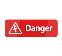 Danger Sign Stickers, 10X3 Inch Acrylic Plaque With Strong Adhesives For Door Office Business Outdoor, White Letters On Red Background
