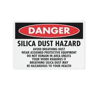 Danger Silica Dust Hazard Avoid Breathing Dust Sign Sign, 8 X 12 Grade Reflective Sheeting Rust Free Aluminum, Weather Resistant, Waterproof, Easy To Mount