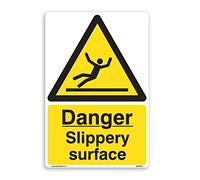 Danger Slippery Surface Sign - [A5 150mm x 200mm] Self Adhesive Sticker