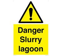 Danger Slurry lagoon Sign - 400x600mm - A2P