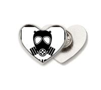 Danger Symbol Dust Hazard Warning Signs Heart Metal Pin Brooch Clip Love