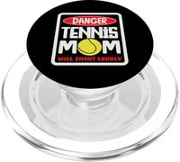 Danger Tennis Mom Will Shout Loudly Tennis Player PopSockets PopGrip for MagSafe