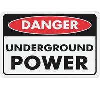 Danger Underground Power Metal Tin Sign Aluminum Warning Signs For Indoor & Outdoor Yard Lawn Sign Home Decor 8x12 inch