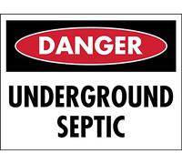 Danger Underground Septic Sign Metal Tin Sign12x16 Inches Caution Danger Safety Security Warning Notice Signs