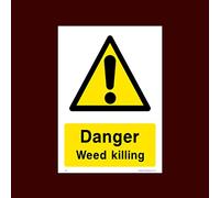 Danger Weed Killing Sticker/Self Adhesive Sign - Warning, Farm, Dogs, Agriculture, Cattle, Sheep, Bull - (CA24)