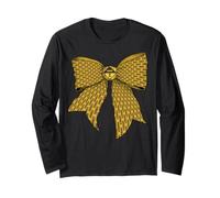 Danger Zone Warning Caution Tape Pattern Girl Coquette Bow Long Sleeve T-Shirt
