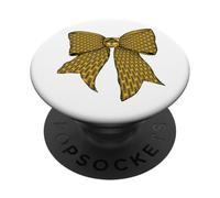 Danger Zone Warning Caution Tape Pattern Girl Coquette Bow PopSockets Adhesive PopGrip