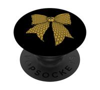 Danger Zone Warning Caution Tape Pattern Girl Coquette Bow PopSockets Adhesive PopGrip