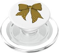 Danger Zone Warning Caution Tape Pattern Girl Coquette Bow PopSockets PopGrip for MagSafe