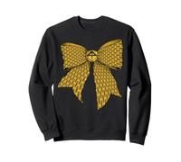 Danger Zone Warning Caution Tape Pattern Girl Coquette Bow Sweatshirt