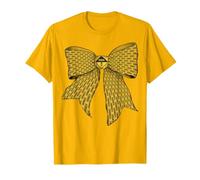 Danger Zone Warning Caution Tape Pattern Girl Coquette Bow T-Shirt