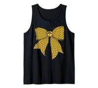Danger Zone Warning Caution Tape Pattern Girl Coquette Bow Tank Top