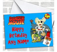 Dangermouse Customised Birthday Greetings Card- Birthday Cards/Children's Birthday Cards | Birthday Card | Children's Birthday Card | Birthday Card for Kids