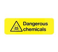 Dangerous Chemicals Sign For House, Home, And Office - 10" X 3", Strong Self-Adhesive, Acrylic Sign For Fornt Door Yard Sign