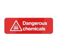 Dangerous Chemicals Sign For House/Office,Signs For Home,Thick Acrylic Self-Adhesive Modern Design Door Sign 10X3 Inch Home Decor Sign Accessories Door Or Wall