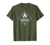 Dangerous for Wet Tea T-Shirt, Men, Olive Green, XX-Large