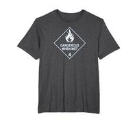 Dangerous for Wet Tea T-Shirt, Men's Big and Tall, Dark Heather Grey, 5X Tall