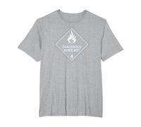 Dangerous for Wet Tea T-Shirt, Men's Big and Tall, Heather Grey, 4X Tall