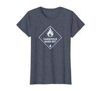 Dangerous for Wet Tea T-Shirt, Women, Heather Blue, Medium