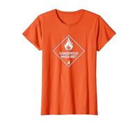 Dangerous for Wet Tea T-Shirt, Women, Orange, Small