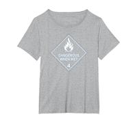 Dangerous for Wet Tea T-Shirt, Women's Plus, Heather Grey, 5X
