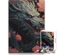 Dangerous Japan Dragon Art 1000 Pieces Jigsaws Adults Puzzles Gifts Educational Mental Skill Game Memorable Thoughtful Gift Selection Size 38x52cm