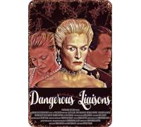 Dangerous Liaisons Vintage Tin Sign Wall Art Decor - Retro Sign for Home Patio Decor Gifts Movie Poster - 8x12 Inch