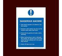 Dangerous Machine Sticker/Self Adhesive Sign - Raw, Cooked, Preparation, Fish, Food, Wash Hands (FP36)