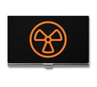 Dangerous Nuclear Radiation Business Card Wallet Credit Card Holder Metal Square Small Pocket Purse