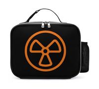 Dangerous Nuclear Radiation Reusable Insulated Lunch Bag Tote Handbag Leather Portable Cooler Bags for Men Women