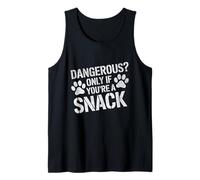 Dangerous Only If You are A Snack Funny Dog Pitbull Mama Tank Top