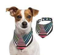 Dangerous Stripes Pet Scarf Dog Bandanas Spring Summer Soft Cotton Puppy Scarfs Adjustable Accessories for Small Medium Large Girl Boy Pup Small