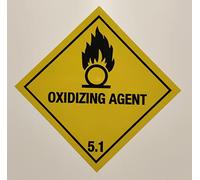 Dangerous Substance Labels Oxidizing Agent 5.1 Safety Sign - Self Adhesive Sticker 100mm x 100mm