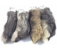 Dangerous Threads Rabbit Rabbits Foot Keychain Rare Black/Natural 4 Pcs
