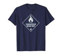 Dangerous When Wet Tee T-Shirt, Men, Navy Blue, XX-Large