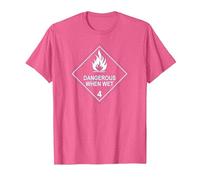 Dangerous When Wet Tee T-Shirt, Men, Pink Heather, X-Large