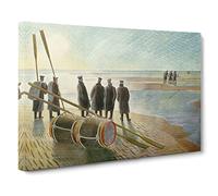 Dangerous Work By Eric Ravilious Canvas Print | Gallery Wrapped 30mm Frame Wall Art | 30x20 inches | Ready to Hang | Classic Picture | Living Room Bedroom Lounge Office