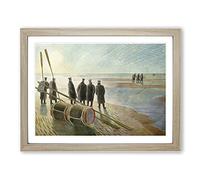 Dangerous Work By Eric Ravilious Framed Wall Art Print A3 Oak