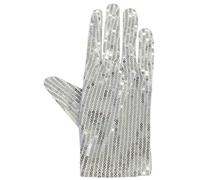DangerousFX Silver Sparkly Sequinned Fancy Dress Party Women's Glove