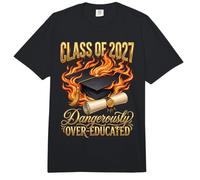 Dangerously Over-Educated Class of 2027 Meme Design Comfort Colors Adult Heavyweight T-Shirt