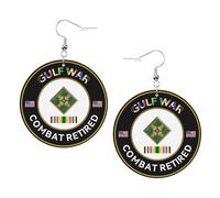 Dangle Earring 4Th Infantry Division Gulf Combat Retired Leather Teardrop Earrings Lightweight Drop Earrings Fashion Women Earring For Anniversary Party Ladies