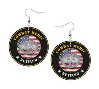 Dangle Earring Army Combat Medic Retired Leather Dangle Drop Earrings Decorative Drop Leather Earrings Novelty Women Earring For Mother’S Day Anniversary Girl