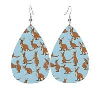 Dangle Earring Funny For Australian Animals Zoo Leather Teardrop Earrings Vintage Drop Earrings Lightweight Women Earring For Ladies Anniversary Party